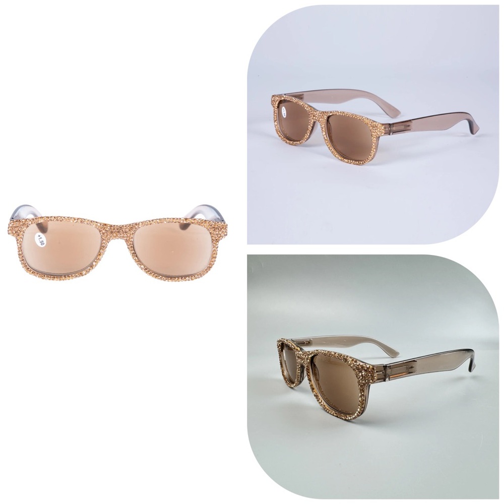 Elevate your style with our stunning HANDMADE RHINESTONE SQUARE SUNGLASSES!